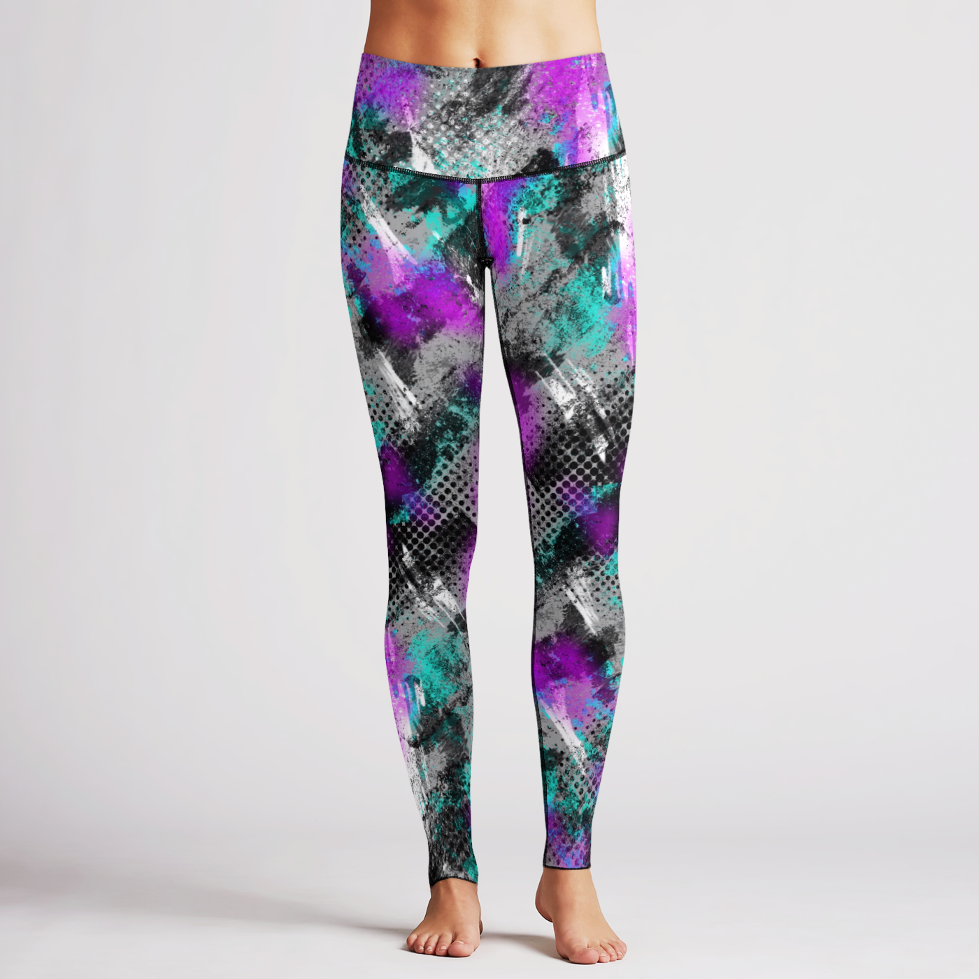 Edgy Abstract Reversible Legging