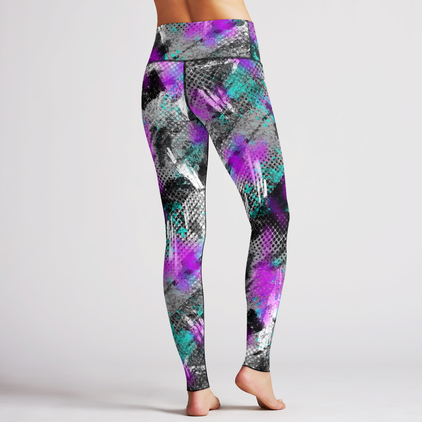 Edgy Abstract Reversible Legging